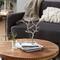 Silver Metal Tree Branch Jewelry Stand With Marble Base, 13" x 9" x 3"
